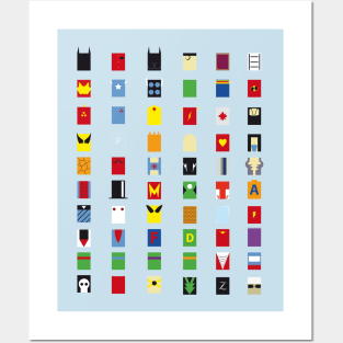 Minimalist Superheroes Posters and Art